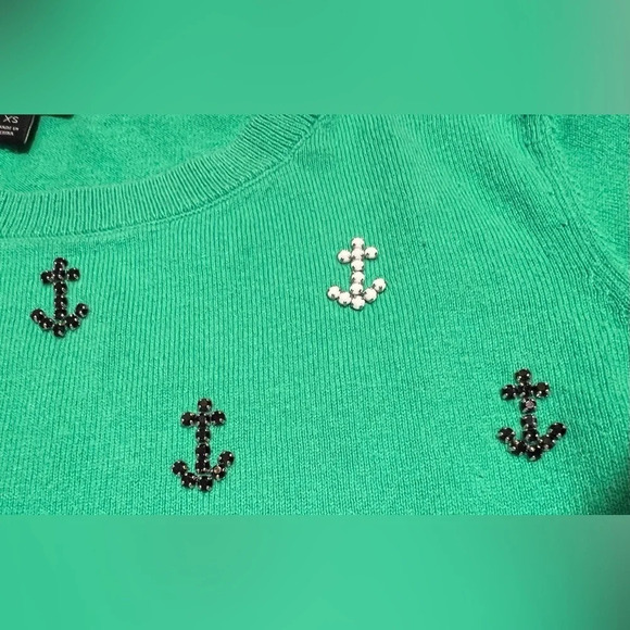 Talbots | ladies embellished anchor sweater. Size: XS - Picture 16 of 16